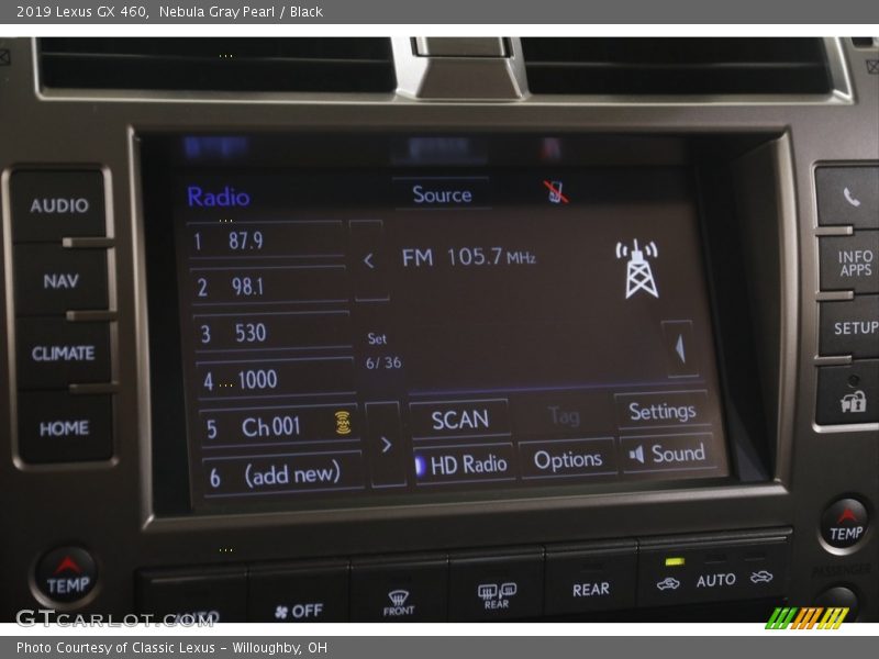 Nebula Gray Pearl / Black 2019 Lexus GX 460