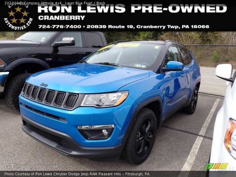 Laser Blue Pearl / Black 2021 Jeep Compass Altitude 4x4