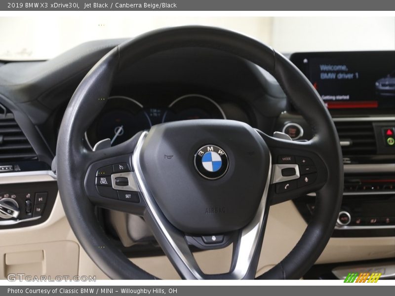 Jet Black / Canberra Beige/Black 2019 BMW X3 xDrive30i