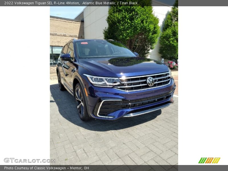 Atlantic Blue Metallic / Titan Black 2022 Volkswagen Tiguan SEL R-Line 4Motion