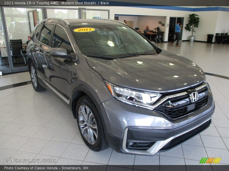 Modern Steel Metallic / Black 2021 Honda CR-V Touring AWD