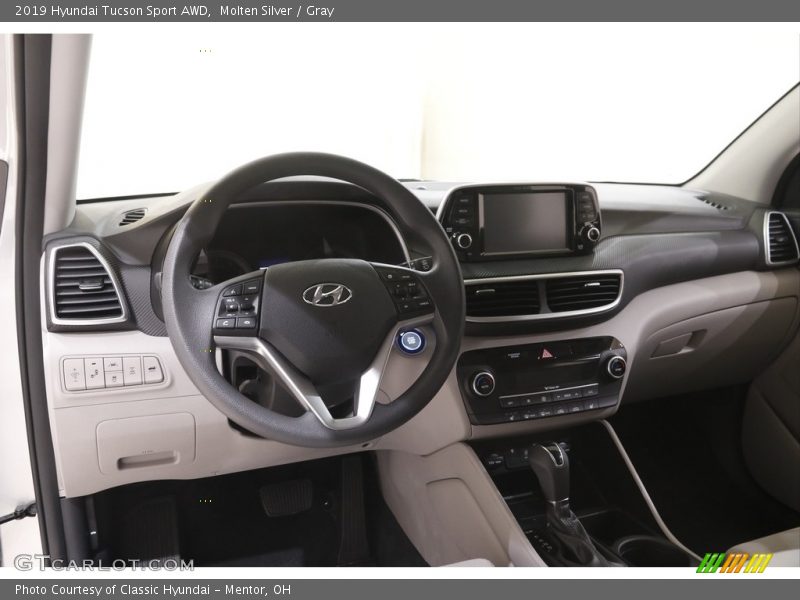 Molten Silver / Gray 2019 Hyundai Tucson Sport AWD