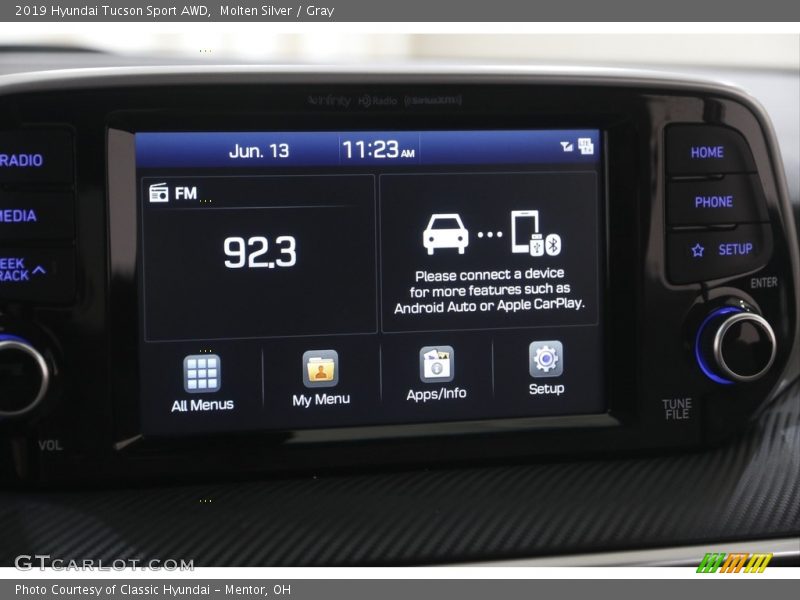 Molten Silver / Gray 2019 Hyundai Tucson Sport AWD