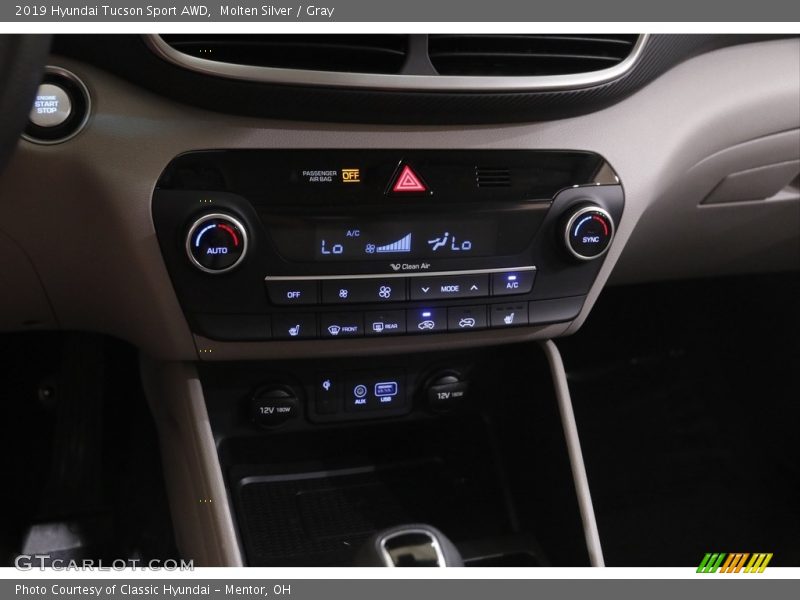 Molten Silver / Gray 2019 Hyundai Tucson Sport AWD