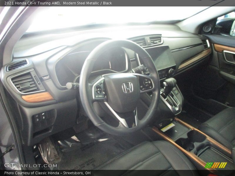 Modern Steel Metallic / Black 2021 Honda CR-V Touring AWD