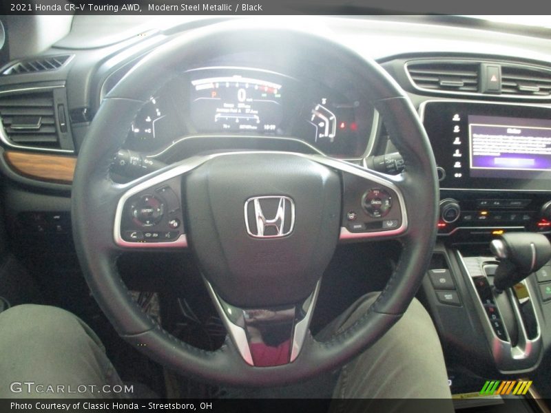 Modern Steel Metallic / Black 2021 Honda CR-V Touring AWD