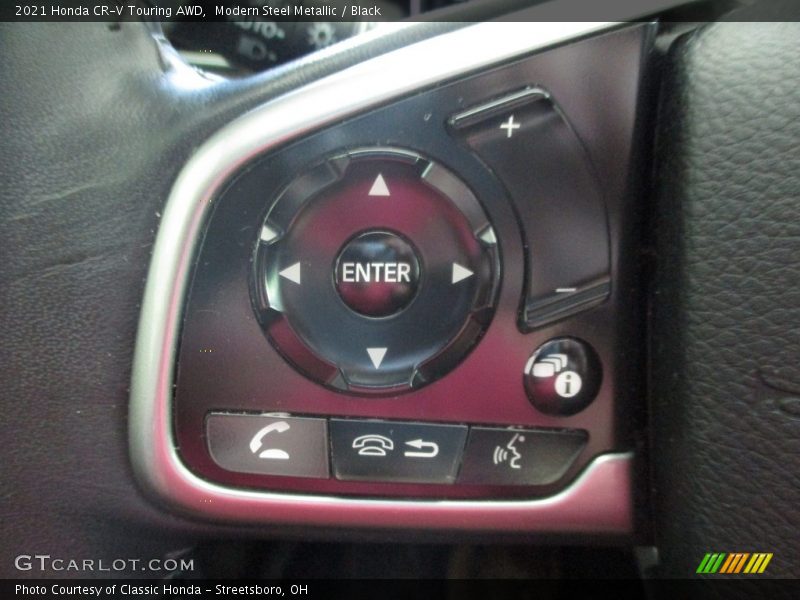 Modern Steel Metallic / Black 2021 Honda CR-V Touring AWD