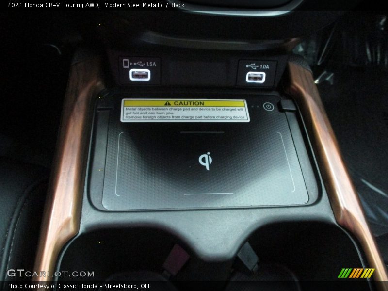 Modern Steel Metallic / Black 2021 Honda CR-V Touring AWD