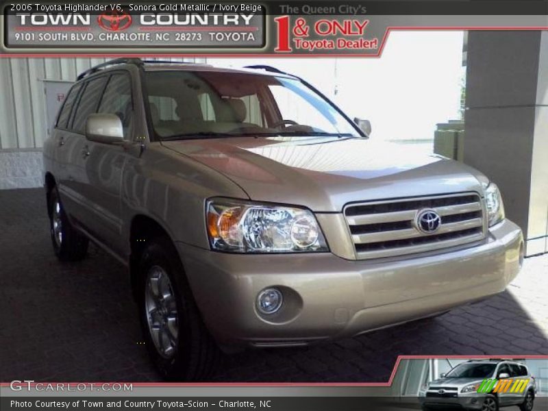 Sonora Gold Metallic / Ivory Beige 2006 Toyota Highlander V6