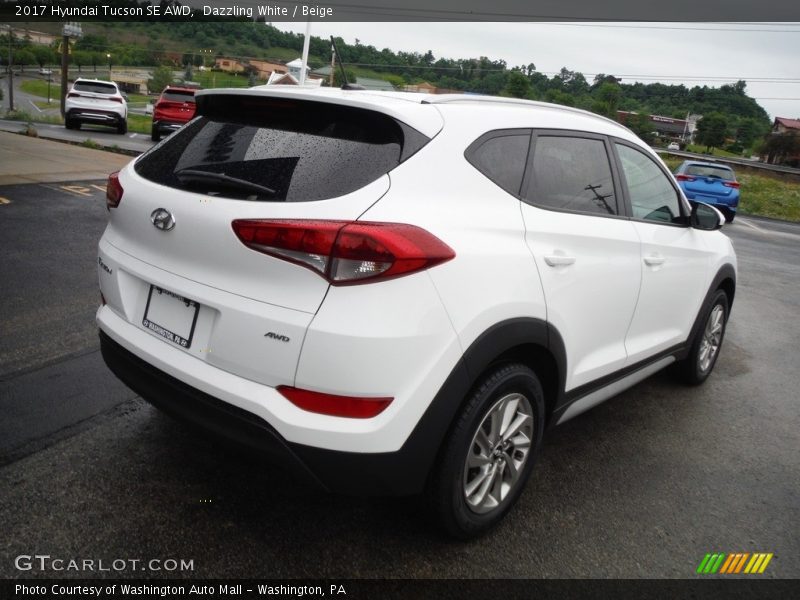 Dazzling White / Beige 2017 Hyundai Tucson SE AWD