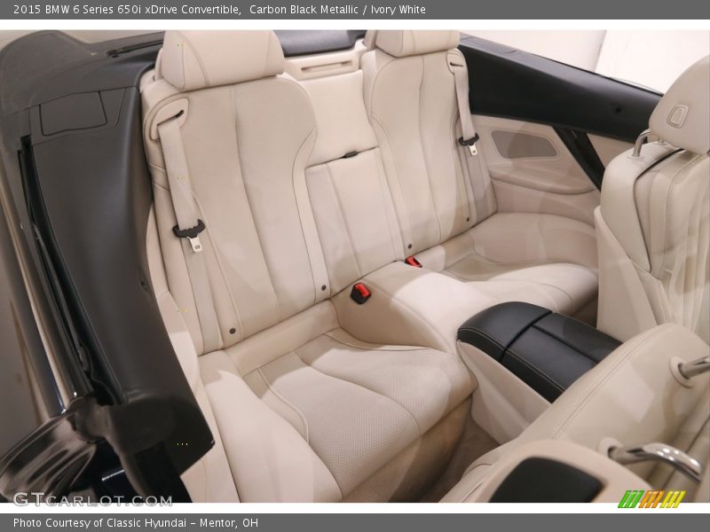 Rear Seat of 2015 6 Series 650i xDrive Convertible