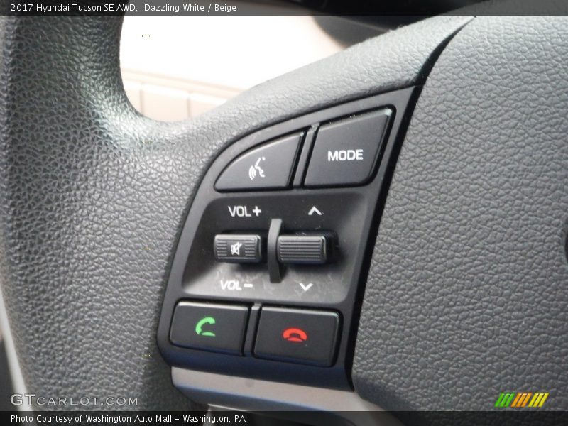Dazzling White / Beige 2017 Hyundai Tucson SE AWD