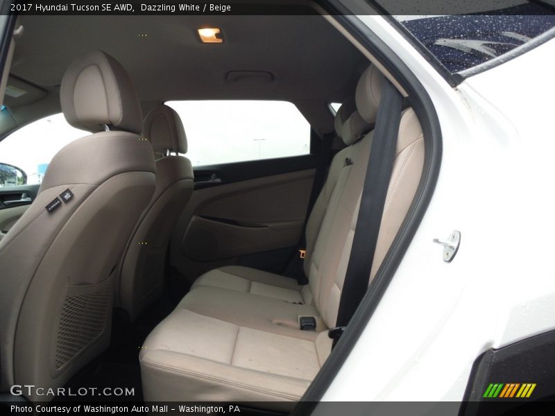 Dazzling White / Beige 2017 Hyundai Tucson SE AWD