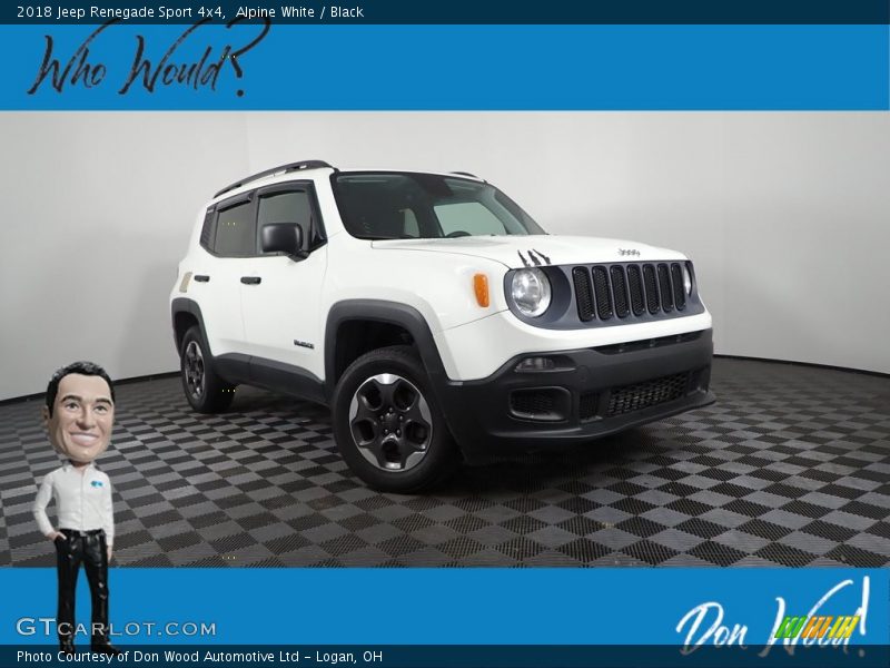 Alpine White / Black 2018 Jeep Renegade Sport 4x4