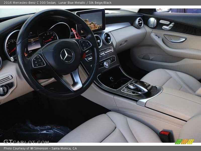 Lunar Blue Metallic / Silk Beige/Black 2016 Mercedes-Benz C 300 Sedan