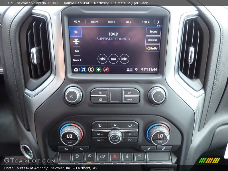 Northsky Blue Metallic / Jet Black 2019 Chevrolet Silverado 1500 LT Double Cab 4WD