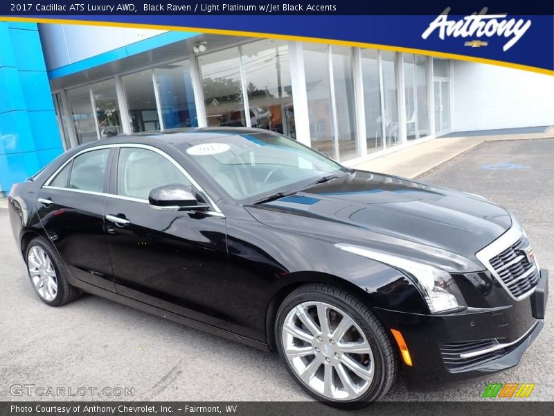 Black Raven / Light Platinum w/Jet Black Accents 2017 Cadillac ATS Luxury AWD