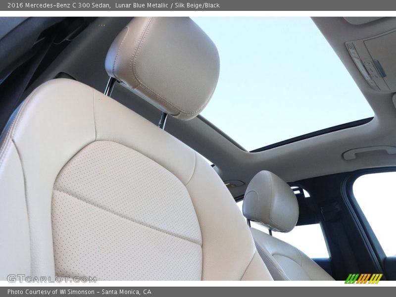 Lunar Blue Metallic / Silk Beige/Black 2016 Mercedes-Benz C 300 Sedan