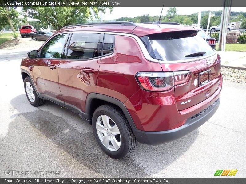 Velvet Red Pearl / Steel Gray 2022 Jeep Compass Latitude 4x4