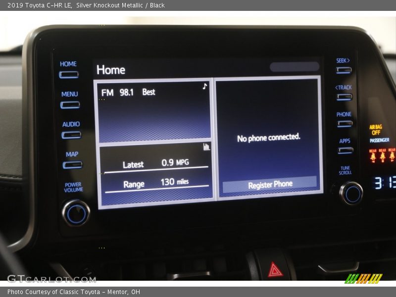 Silver Knockout Metallic / Black 2019 Toyota C-HR LE