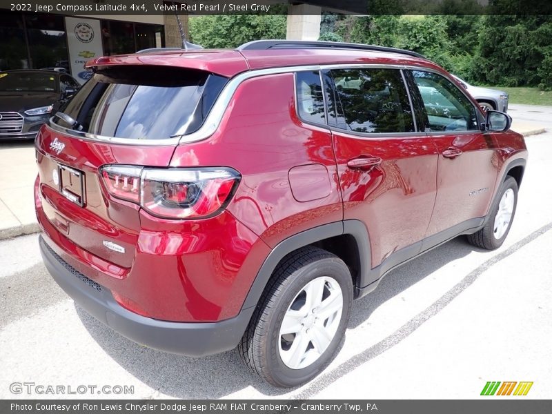 Velvet Red Pearl / Steel Gray 2022 Jeep Compass Latitude 4x4