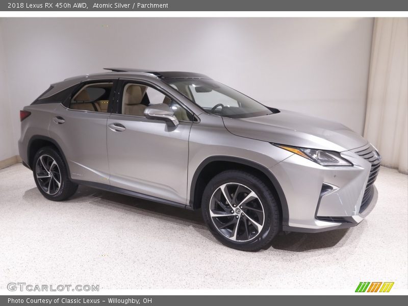 Atomic Silver / Parchment 2018 Lexus RX 450h AWD
