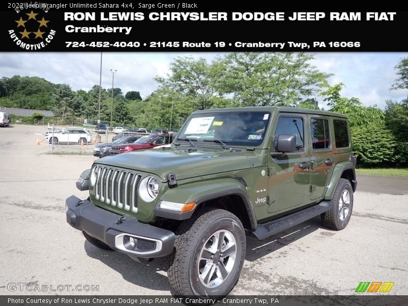 Sarge Green / Black 2022 Jeep Wrangler Unlimited Sahara 4x4