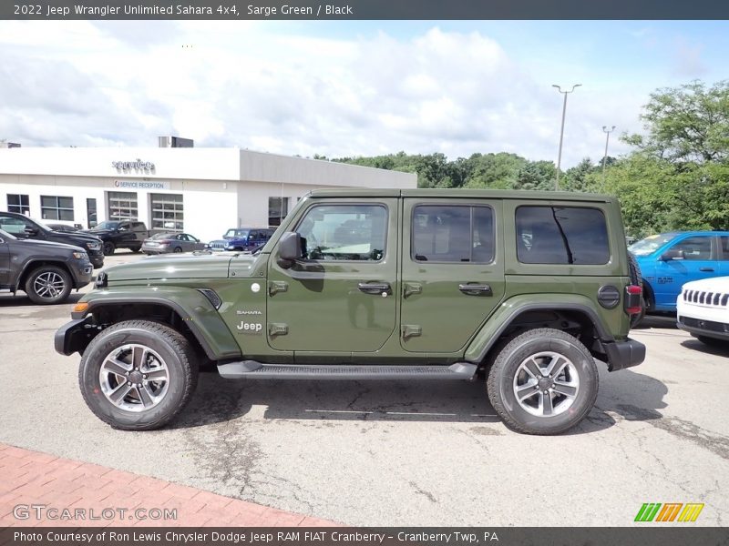 Sarge Green / Black 2022 Jeep Wrangler Unlimited Sahara 4x4