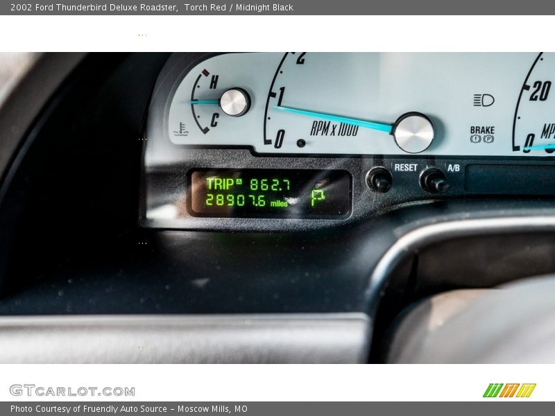 Torch Red / Midnight Black 2002 Ford Thunderbird Deluxe Roadster
