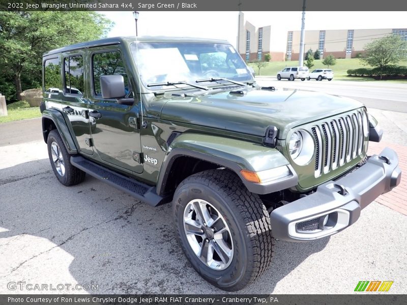Sarge Green / Black 2022 Jeep Wrangler Unlimited Sahara 4x4