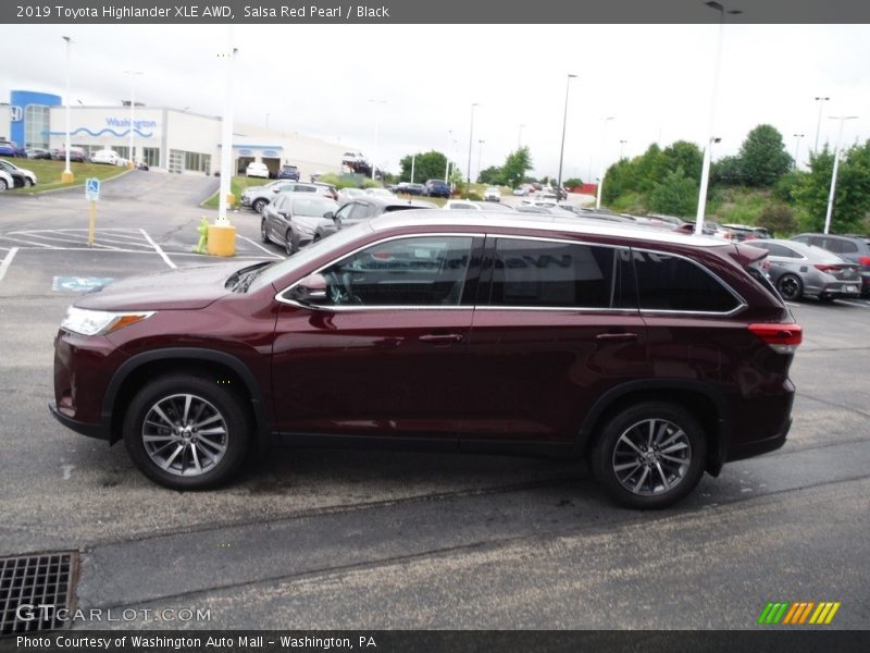 Salsa Red Pearl / Black 2019 Toyota Highlander XLE AWD