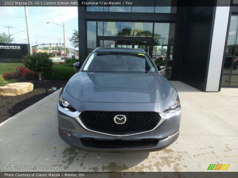 Polymetal Gray Metallic / Red 2022 Mazda CX-30 S Carbon Edition AWD