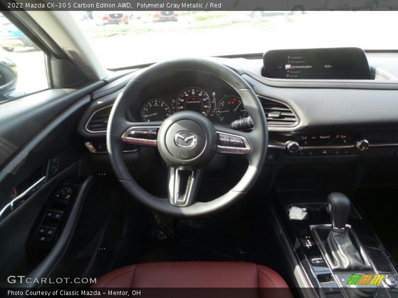 Polymetal Gray Metallic / Red 2022 Mazda CX-30 S Carbon Edition AWD
