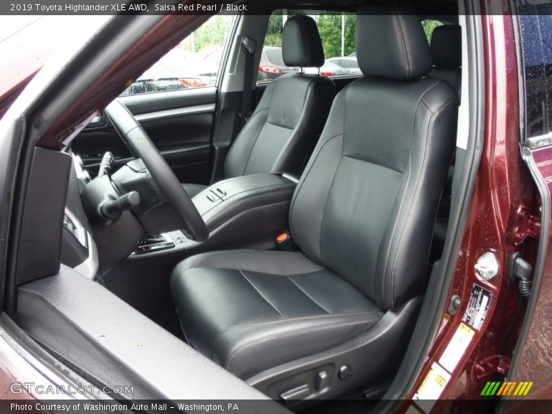 Salsa Red Pearl / Black 2019 Toyota Highlander XLE AWD