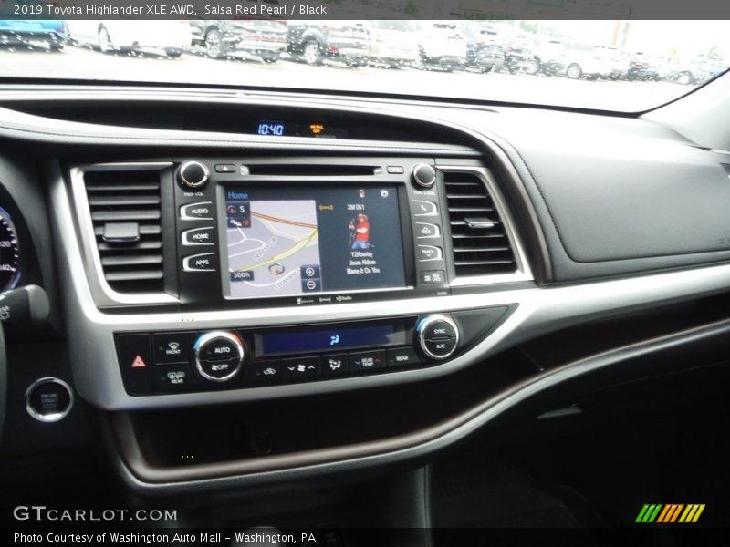 Salsa Red Pearl / Black 2019 Toyota Highlander XLE AWD