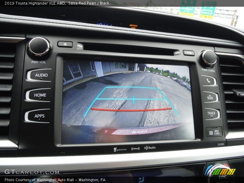Salsa Red Pearl / Black 2019 Toyota Highlander XLE AWD