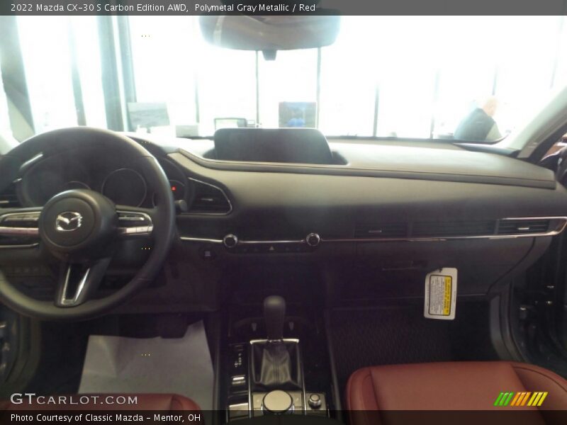 Polymetal Gray Metallic / Red 2022 Mazda CX-30 S Carbon Edition AWD