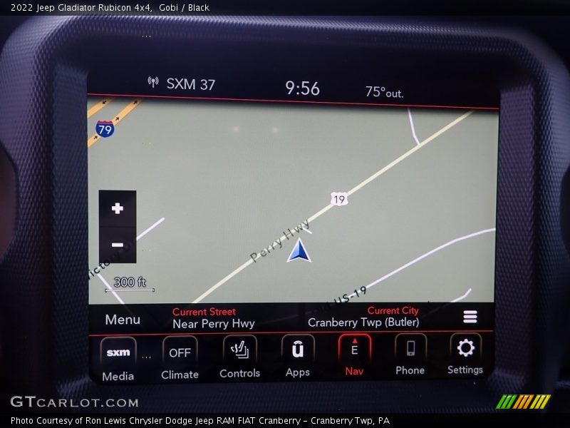 Navigation of 2022 Gladiator Rubicon 4x4