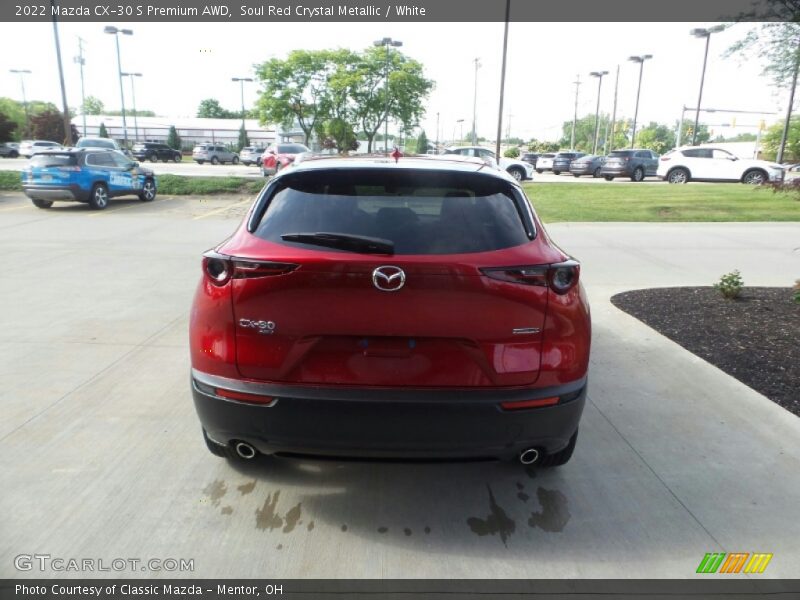 Soul Red Crystal Metallic / White 2022 Mazda CX-30 S Premium AWD