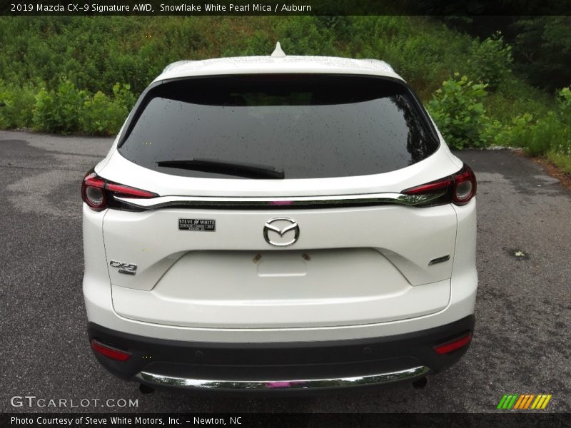 Snowflake White Pearl Mica / Auburn 2019 Mazda CX-9 Signature AWD