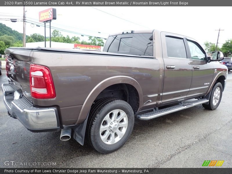 RV Match Walnut Brown Metallic / Mountain Brown/Light Frost Beige 2020 Ram 3500 Laramie Crew Cab 4x4
