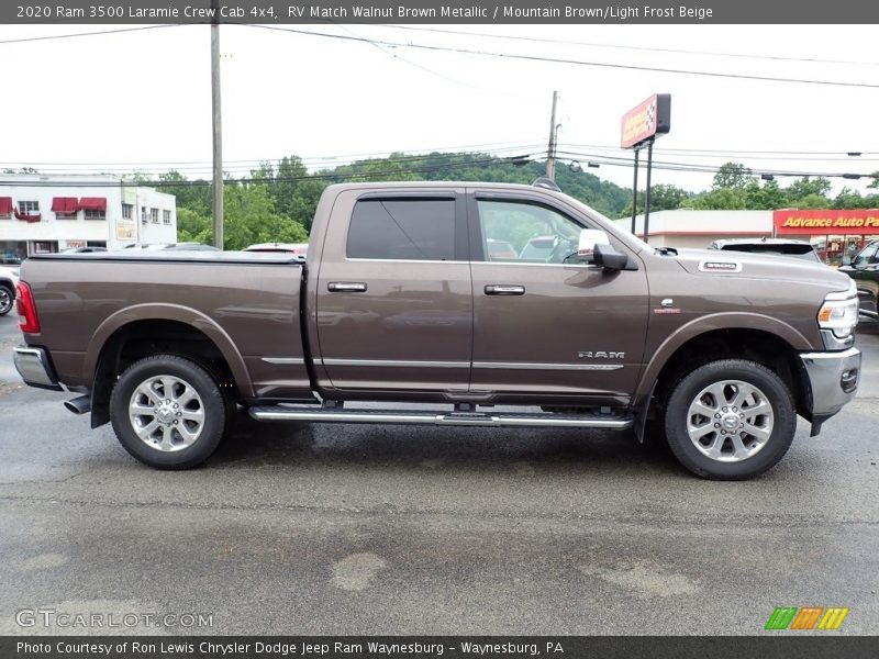 RV Match Walnut Brown Metallic / Mountain Brown/Light Frost Beige 2020 Ram 3500 Laramie Crew Cab 4x4