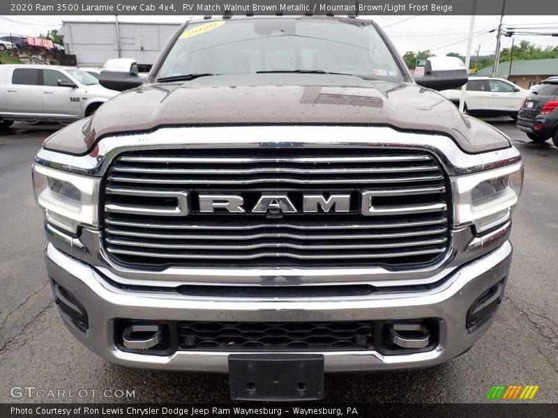 RV Match Walnut Brown Metallic / Mountain Brown/Light Frost Beige 2020 Ram 3500 Laramie Crew Cab 4x4