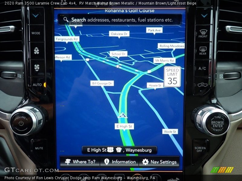 RV Match Walnut Brown Metallic / Mountain Brown/Light Frost Beige 2020 Ram 3500 Laramie Crew Cab 4x4