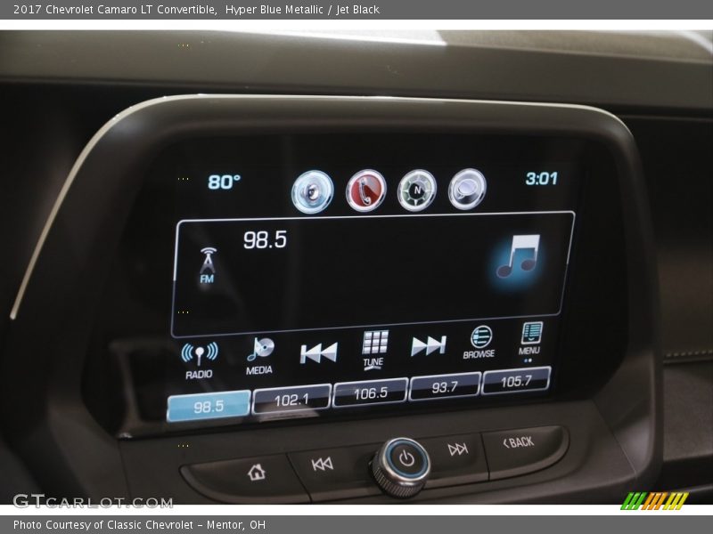 Hyper Blue Metallic / Jet Black 2017 Chevrolet Camaro LT Convertible