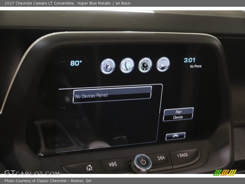 Hyper Blue Metallic / Jet Black 2017 Chevrolet Camaro LT Convertible