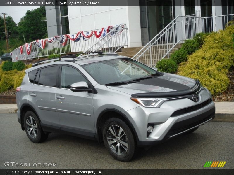 Silver Sky Metallic / Black 2018 Toyota RAV4 XLE AWD