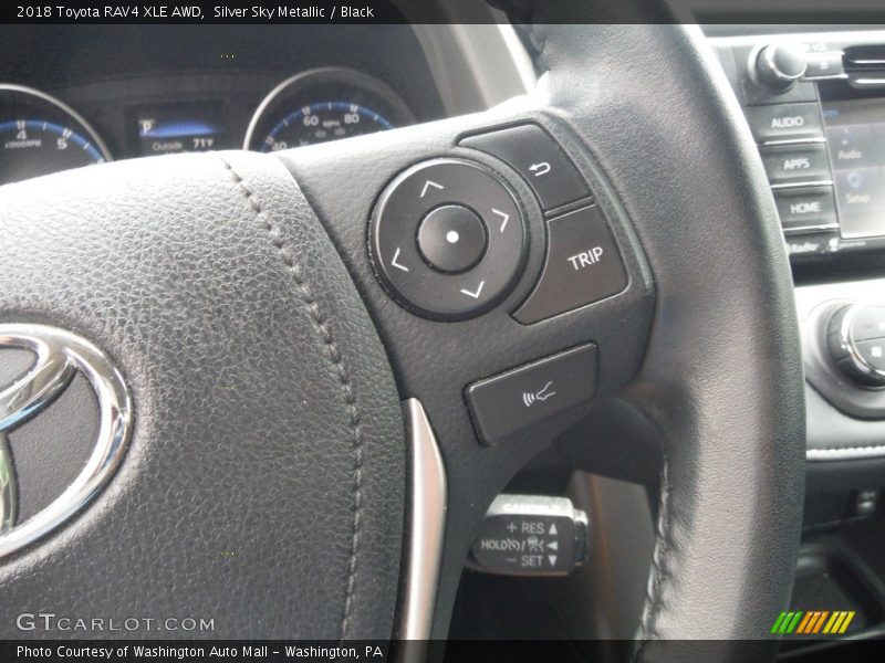 Silver Sky Metallic / Black 2018 Toyota RAV4 XLE AWD