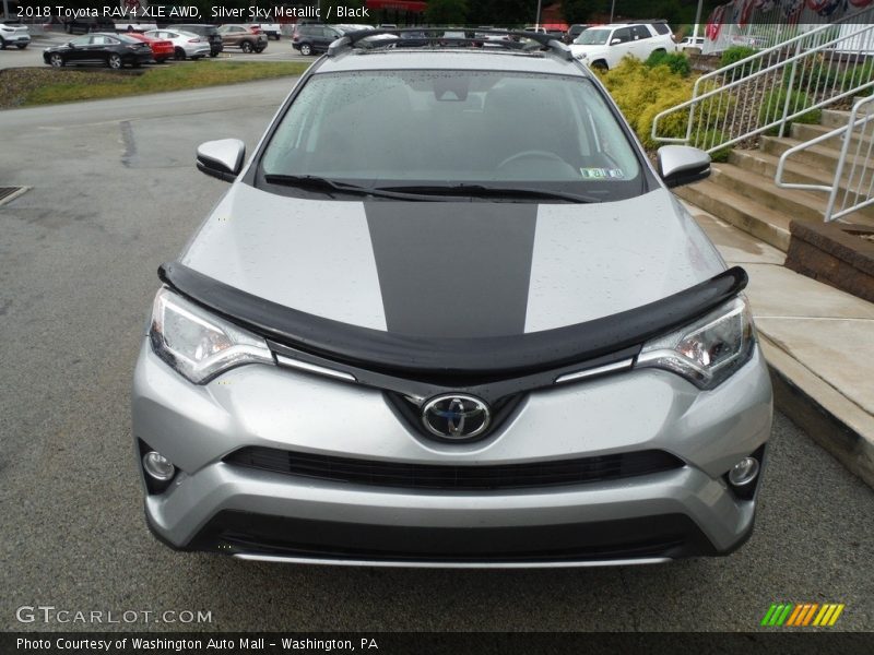 Silver Sky Metallic / Black 2018 Toyota RAV4 XLE AWD