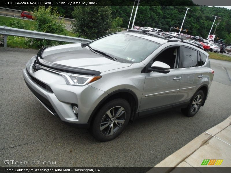 Silver Sky Metallic / Black 2018 Toyota RAV4 XLE AWD